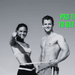 Feature image illustrating a fit couple who have achieved weight loss through fitness, showcasing a measuring tape around their waist. The image is titled 'How to Get Fit: Pro Tips
